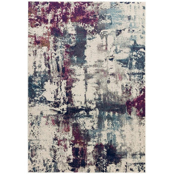 Nova NV23 Abstract Modern Abstract Durable Easy-Care Polypropylene Short Pile Navy Multicolour Rug-Asiatic Carpets-Rug Love - The Most Loved Rug Store